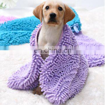 Thickened High Absorption Pets Towel Pets Quick-dry Chenille Towel Cats and Dogs Bath Towel Cleaning Supplies photo-6
