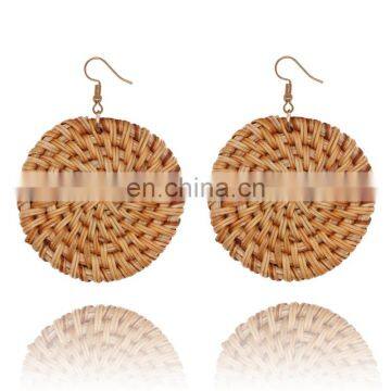 Женские вязаные из ротанга серьги. Стиль ретро. Подвески для девушек и женщин с бахромой и жемчугом. Серьги-капли. Ювелирные украшения Brincos photo-3