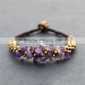 Yiwu jewelry stone jewelry wax cord woven braclets jewellery XE09-188