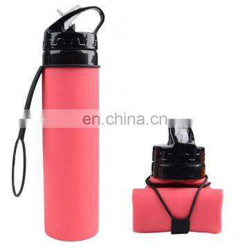 Botellas De Agua Plegables De Silicona Flexible Collapsible Folding Silicone Water Bottle photo-6