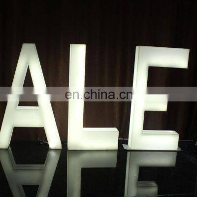 Rechargeable Outdoor Use Wedding Decoration Remote Control Plastic Led Illuminated Letters photo-4