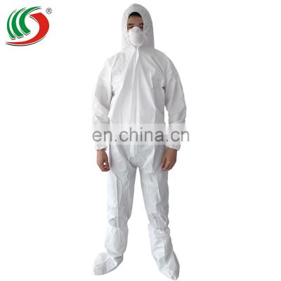 Factory Manufacturing Disposable Coverall Chemical Resistant Waterproof SF Fabric Work Coveralls