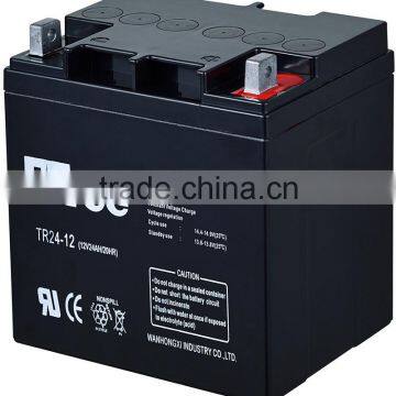 Free maintenance ups system battery 12V 24Ah rechargeable lead acid batteries