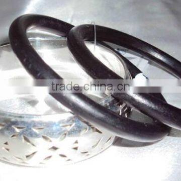 Wood, Resin And Brass 4 Piece Women Bangle Set 10270, Designer Women Metal Bangle photo-2