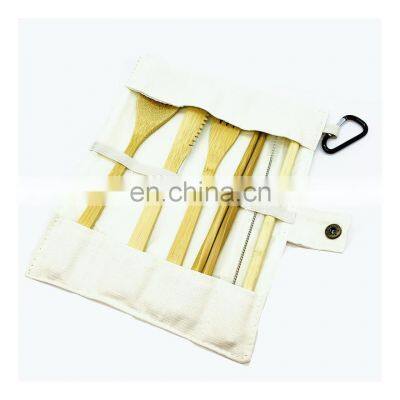 Bamboo Cutlery Travel Utensils Sustainable Bamboo Cutlery Set Reusable Knife Fork Spoon Biodegradable Straws Chopsticks Zero photo-3