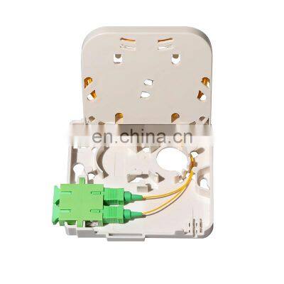 Manufacturing High Quality fiber optic faceplate 2 port FTTH wall terminal box