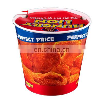 Custom logo printed 85oz paper fried chicken buckets