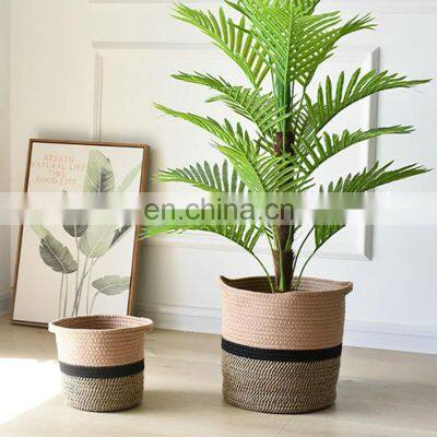 K&B hot sale wholesale cotton rope woven home decor baskets plant basket