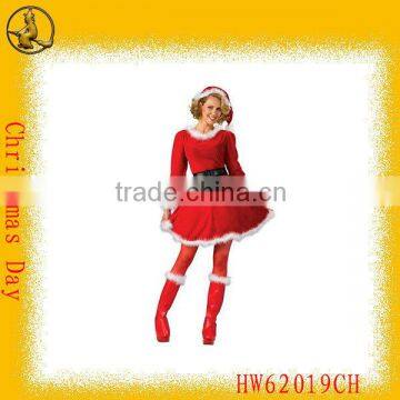 Hot Sale Red Santa Skirt Masquerade Costumes for Girls