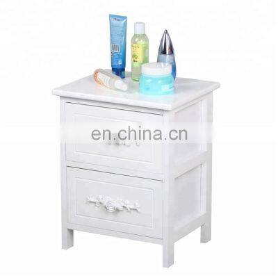 1 Pair Of White Shabby Chic Drawer nightstand Cabinet