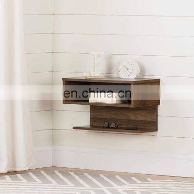 Floating Nightstand  Natural Walnut