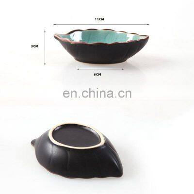 2021 Customer Oriented Japanese Leaf Unique Low MOQ Food Sauce Small Porcelain Dish photo-3