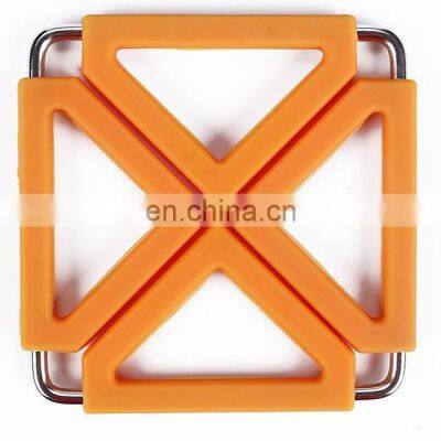 Expandable Trivet Silicone Stainless Steel Foldable Pot Holder Hot Pad photo-5