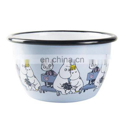3pcs Unique Size Assorted Airtight Enamel Dotting Salad Storage Bowl Set photo-3