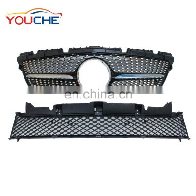 R172 Grille Diamond Look ABS Front Grille Grill for Mercedes-Benz SLK Class R172 SLK200 SLK250 2012-2016 Black