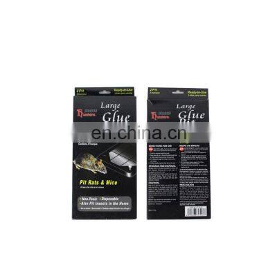 Amazon Hot Sale Factory Wholesale Humane Pvc Black Glue Trap Mouse Mice And Rat Killer Paper Board