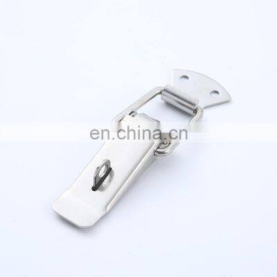 Nickel plated iron flexible toggle draw latch 90mm damping hasp toggle lock