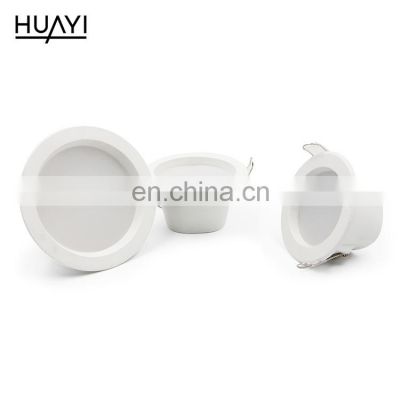 HUAYI New Upgraded Plastic 3W 5W 9W Indoor IP20 Commercial Ceiling Office Hotel Recessed LED Downlight