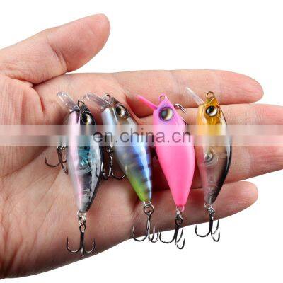 JOHNCOO Hard Bait 50mm 4g Artificial Fishing Bait Lifelike Rapid Action in Water Mini Crank Fishing Lures