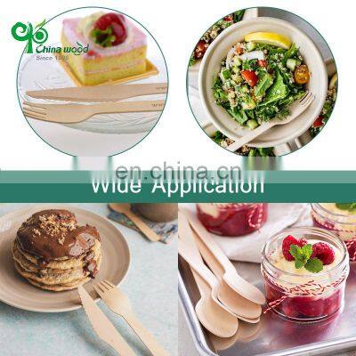 Yada 24pcs Customisable Disposable Knife Biodegradable Box Packaged Wooden Cutlery for Party Camping Salad photo-3