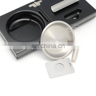 Luxury Customizedprinting Logo Diy Wood and Leather Cigar Ashtray photo-4