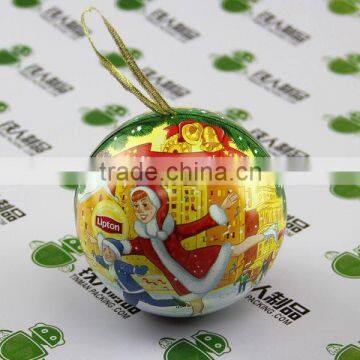 Ball shaped tin box for chocolate promotional