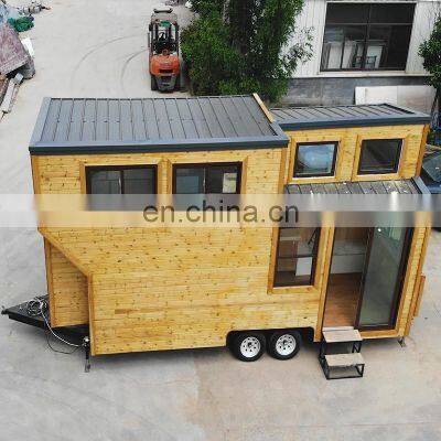 Mobile Living Container Tiny Prefabricated House Prefab Modular Trailer Australia Tiny House on Wheels With Shower