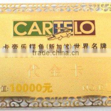 golden metal business card