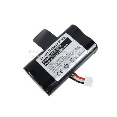 Lithium ion 7.4V 2600mAh rechargeable replacement battery for Verifone SX18650-2S1P X970 X990 wireless pos terminal