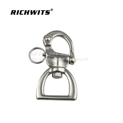 Marine Hardware 304/316 Stainless steel Flat ring snap shackle