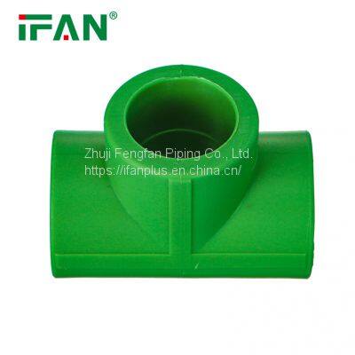 IFAN Hot Sale Plastic Material PPR Pipe Tee Fittings for Water Supply