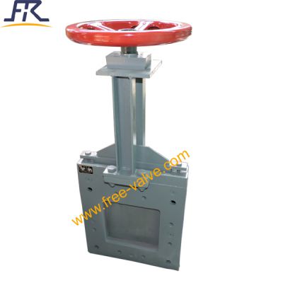 2PC Square port split body type ductile iron body knife gate valve