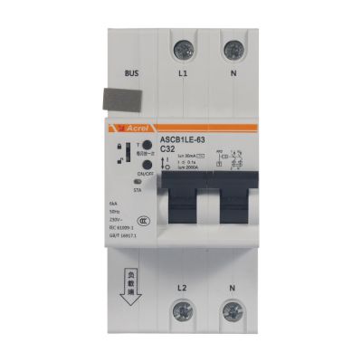 Acrel smart leakage circuit breaker 2P ASCB1LE-63-C16-2P  Guide rail installation, local electric control, remote control, etc.