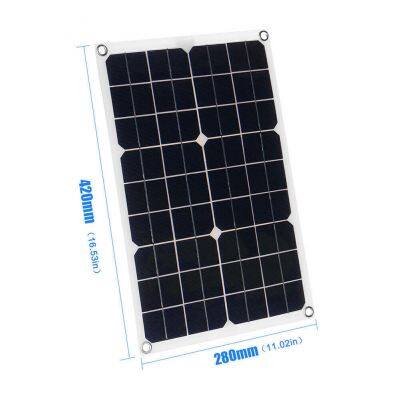 Single Crystal Silicon 20W Photovoltaic Solar Panel for Outdoor Car, Yacht, Mobile Phone Applications photo-5