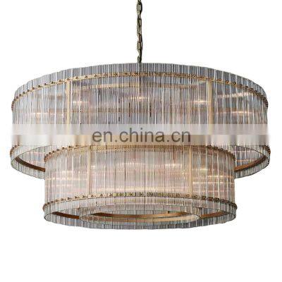 Hotel lobby Villa lobby Living room Hanging Decorative  Luxury SAN MARCO TWO-TIER ROUND CHANDELIER