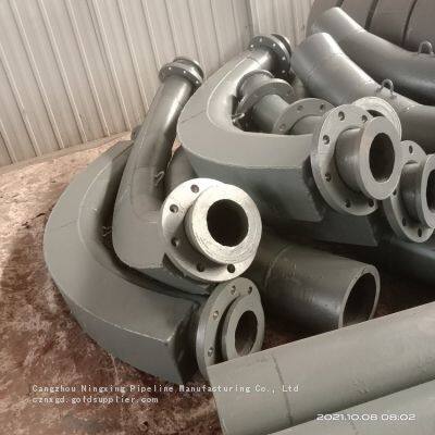 Ceramic wear-resistant elbow for ash removal pipeline in power plant