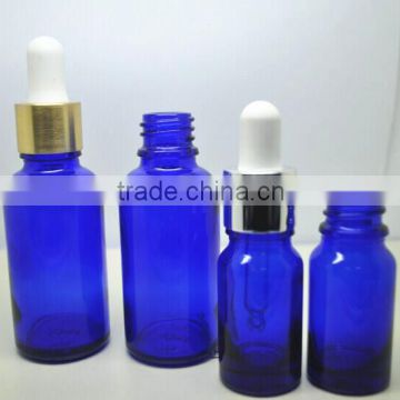 wholesale 5ml to 100ml colbat blue glass bottle with alu dropper,essential oil glass dropper bottle