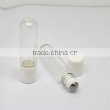 5ml transparent glass roll on vials with round bottom