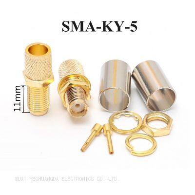 RF Adapter for RG6 RG316 RG174 50-3DFB cable RP SMA-J-5 connector RP SMA-KY-5 coaxial connector