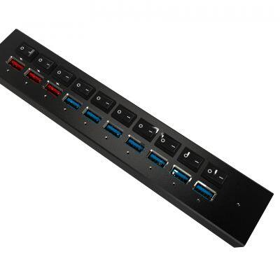 10Ports Data USB 3.0 HUB And 3 Port Fast Charger With 12V4A 7 Ports USB 3.0 Hub photo-2