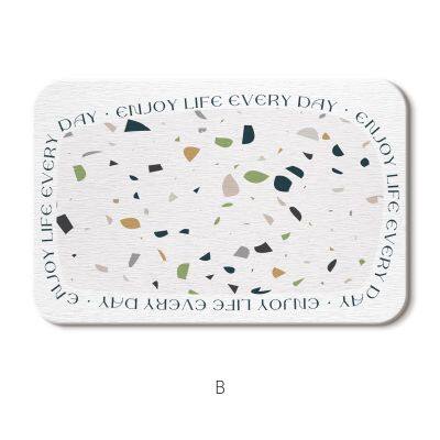 Waterstone Style Custom Printing Diatomite Stone Bath Mat for Bathroom photo-3