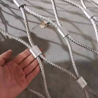 304 Stainless Steel Wire Flexible Cable Rope X-Type Infill Rope Mesh Balustrade Protective Net for Handrail/Railing/Staircase/Balcony/Garden/Decorative Building