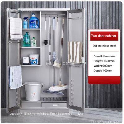 SD-4S-SLIM Sleek Design Metal Janitor Closet|Silent Soft-Close Technology |for Premium Car Dealership Showrooms