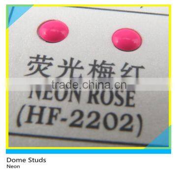 Heat Transfer Dome Studs Flatback Neon Rose Hotfix Aluminum Half Round