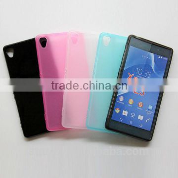 Transparent matte style case , for sony Z3 tpu case , soft cover for L55T