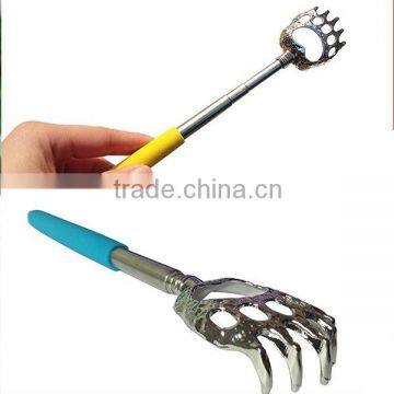 Best Selling Telescopic Black Handy Expandable Backscratcher With Durable Stainless Steel Design & Non-slip Pvc Handle