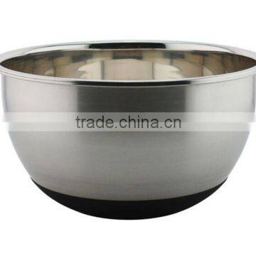 Stainless Steel Salad Bowl Egg Bowl With Silicone Buttom 16-28cm photo-3