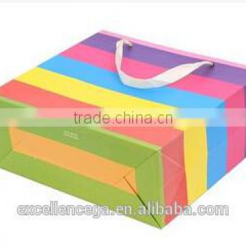 Rainbow style machine kraft paper bag wholesaling 2014