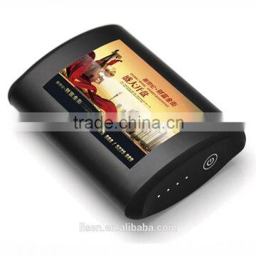 Hot selling travel emergency mobile phone charger best gift shockproof HD advertising power bank