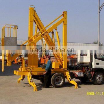 360 Degree Rotation Hydraulic Cleaning Trailer Boom Lift photo-2
